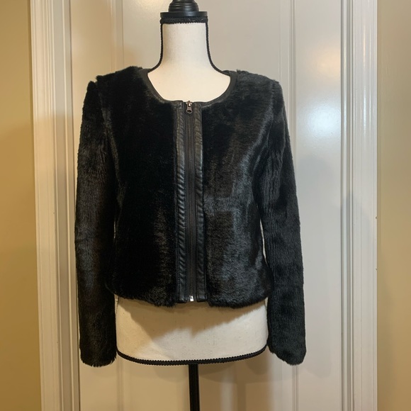 Capulet Women’s Vegan Fur Leather Trim Jacket XS - Picture 3 of 5